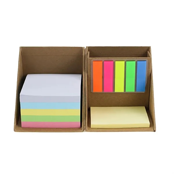 Foldable Paper Cubes Sticky Notes & Tabs Box W/ Pen Holder - Foldable Paper Cubes Sticky Notes & Tabs Box W/ Pen Holder - Image 8 of 8