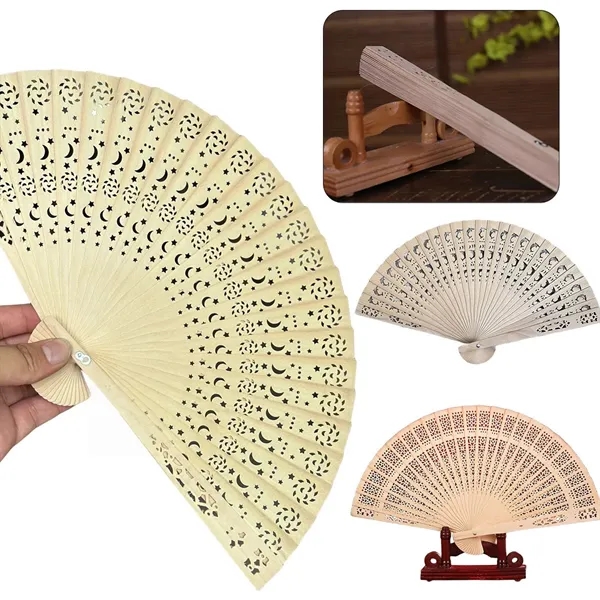 Personalized Customized Wooden Fan,Sandalwood Hand Fan - Personalized Customized Wooden Fan,Sandalwood Hand Fan - Image 0 of 4