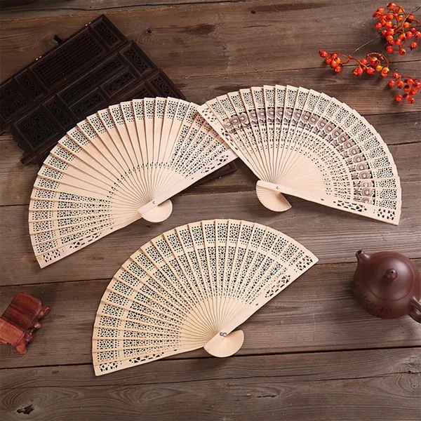 Personalized Customized Wooden Fan,Sandalwood Hand Fan - Personalized Customized Wooden Fan,Sandalwood Hand Fan - Image 3 of 4