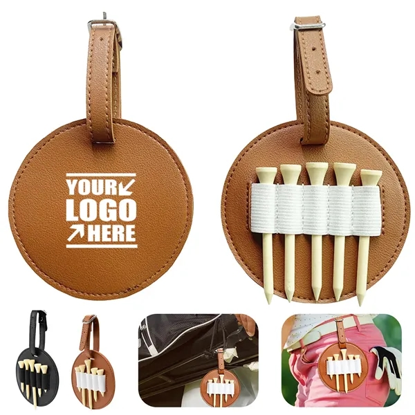 PU Leather Durable 5 Tee Hole Portable Golf Bag - PU Leather Durable 5 Tee Hole Portable Golf Bag - Image 0 of 4