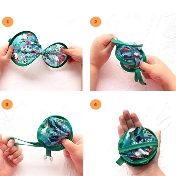 Portable Foldable Round Hand Fan Summer Festival Handheld - Portable Foldable Round Hand Fan Summer Festival Handheld - Image 2 of 4