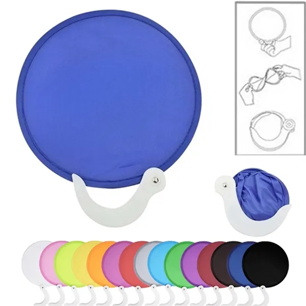 Foldable Hand Held Fan with Handle - Foldable Hand Held Fan with Handle - Image 0 of 4