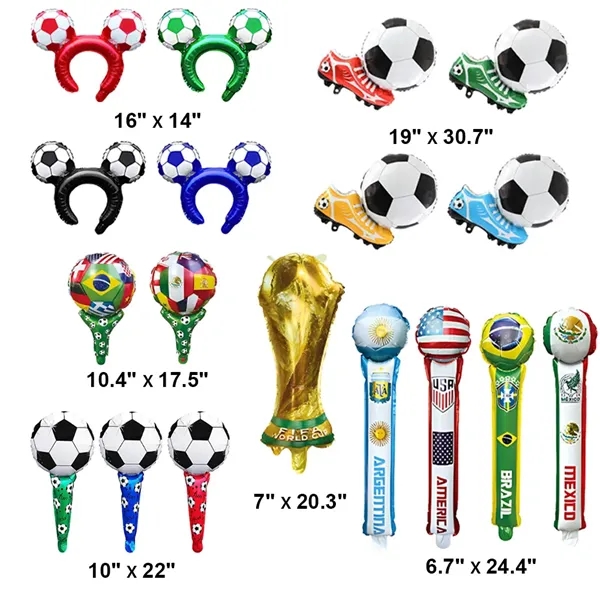Soccer Fan Cheering Party Pack - Inflatables & Headbands - Soccer Fan Cheering Party Pack - Inflatables & Headbands - Image 2 of 4