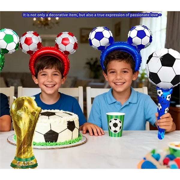 Soccer Fan Cheering Party Pack - Inflatables & Headbands - Soccer Fan Cheering Party Pack - Inflatables & Headbands - Image 3 of 4