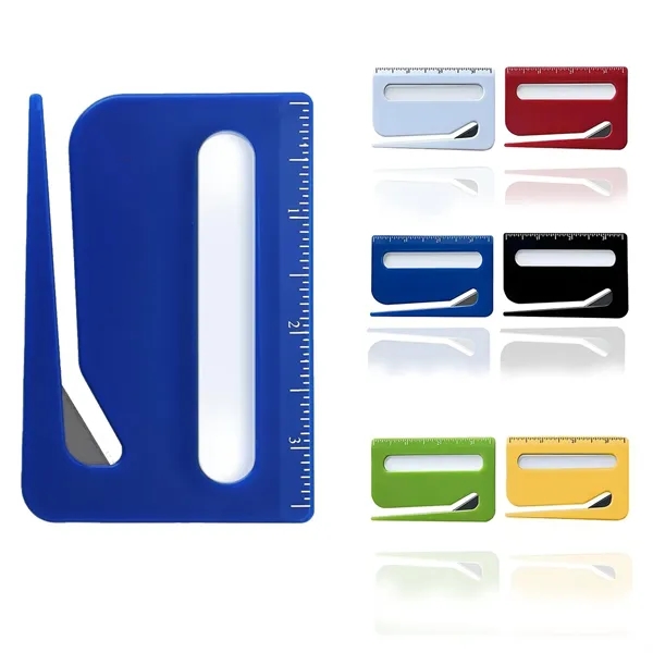 Ultra Thin 3 In 1 Magnifier Letter Opener Ruler - Ultra Thin 3 In 1 Magnifier Letter Opener Ruler - Image 0 of 4