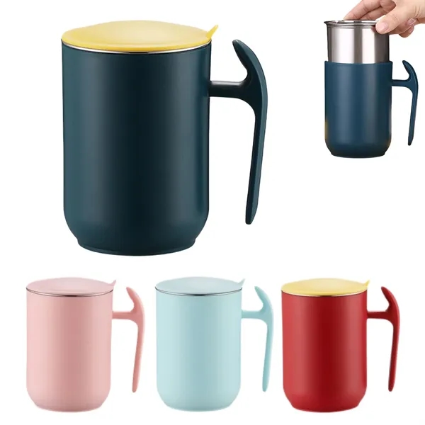 Stainless Steel Large Capacity Water Coffee Milk Cup With L - Stainless Steel Large Capacity Water Coffee Milk Cup With L - Image 0 of 4