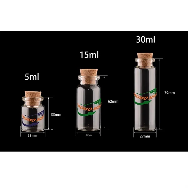 Transparent Glass Wishing With Cork Drift Bottles - Transparent Glass Wishing With Cork Drift Bottles - Image 1 of 4