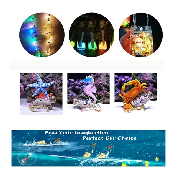 Transparent Glass Wishing With Cork Drift Bottles - Transparent Glass Wishing With Cork Drift Bottles - Image 3 of 4