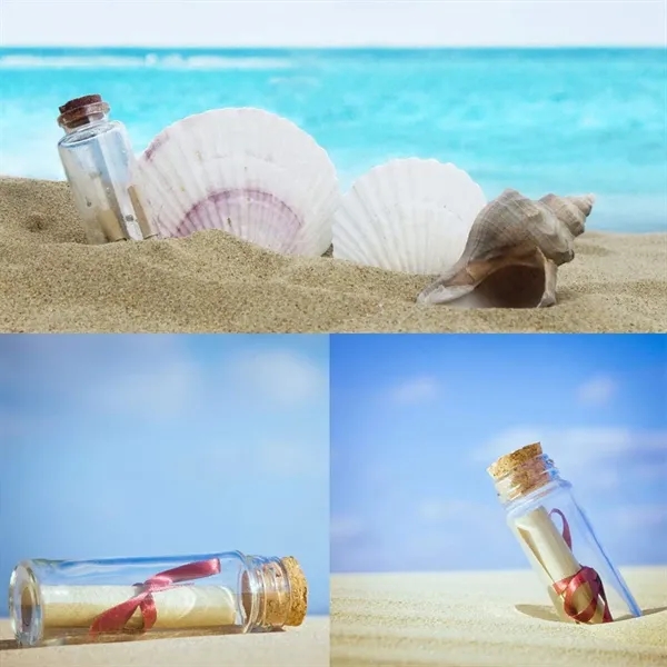 Transparent Glass Wishing With Cork Drift Bottles - Transparent Glass Wishing With Cork Drift Bottles - Image 4 of 4