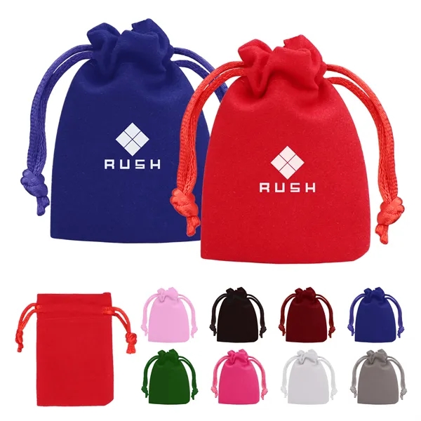 Mini Velvet Drawstring Bag Jewelry Gift Pouch - Mini Velvet Drawstring Bag Jewelry Gift Pouch - Image 0 of 3