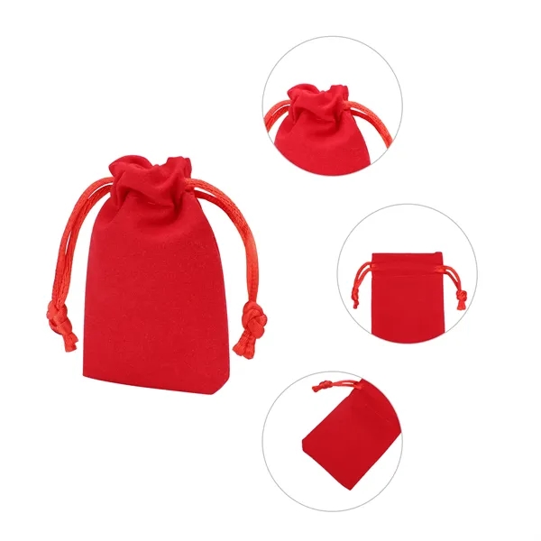 Mini Velvet Drawstring Bag Jewelry Gift Pouch - Mini Velvet Drawstring Bag Jewelry Gift Pouch - Image 2 of 3