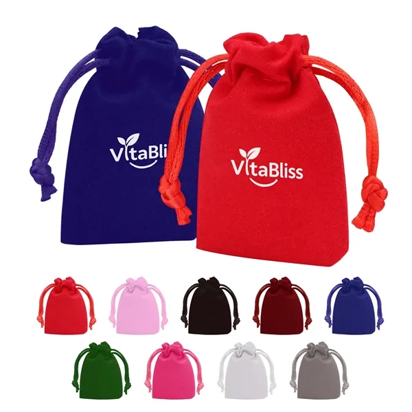 Mini Velvet Drawstring Bag Jewelry Gift Pouch - Mini Velvet Drawstring Bag Jewelry Gift Pouch - Image 0 of 3
