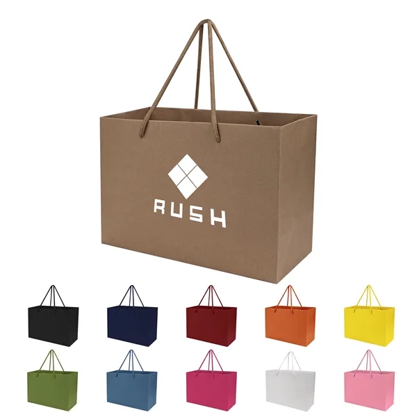 Kraft Paper Euro Shopping Tote Bag With Rope Handle - Kraft Paper Euro Shopping Tote Bag With Rope Handle - Image 0 of 4