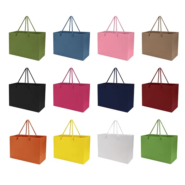 Kraft Paper Euro Shopping Tote Bag With Rope Handle - Kraft Paper Euro Shopping Tote Bag With Rope Handle - Image 1 of 4