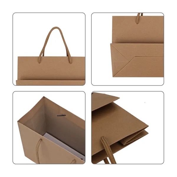 Kraft Paper Euro Shopping Tote Bag With Rope Handle - Kraft Paper Euro Shopping Tote Bag With Rope Handle - Image 3 of 4