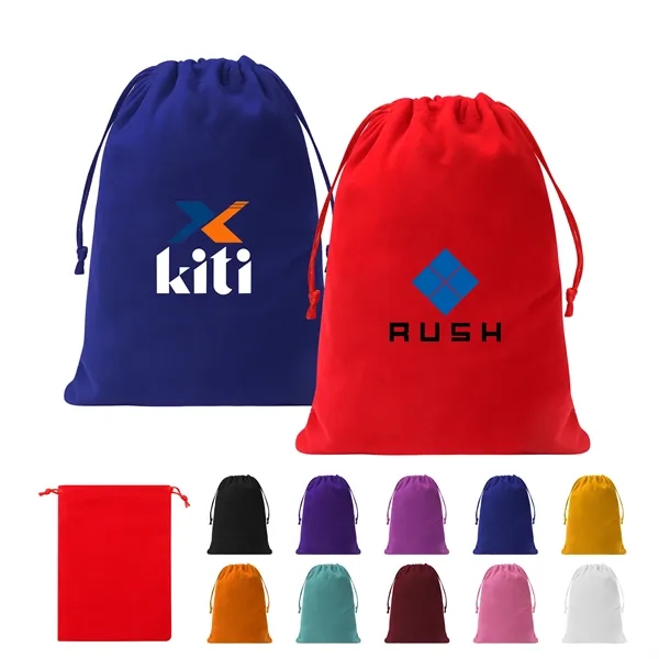 6"x8" Big Drawstring Velvet Bag Jewelry Pouch