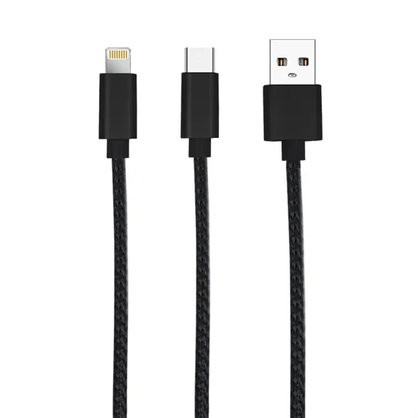 FlexCharge Duo USB-C & Lightning Cable - FlexCharge Duo USB-C & Lightning Cable - Image 1 of 4