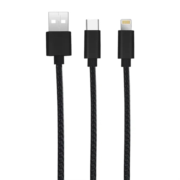 FlexCharge Duo USB-C & Lightning Cable - FlexCharge Duo USB-C & Lightning Cable - Image 2 of 4