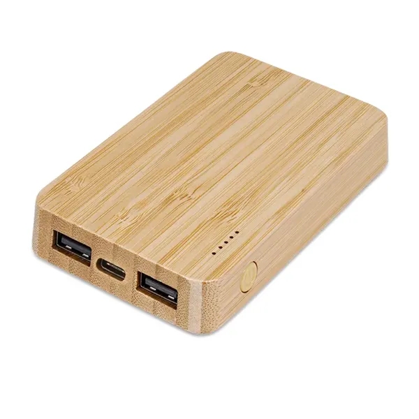 Eco Green Bamboo Wireless Power Bank 5000 - Eco Green Bamboo Wireless Power Bank 5000 - Image 2 of 4