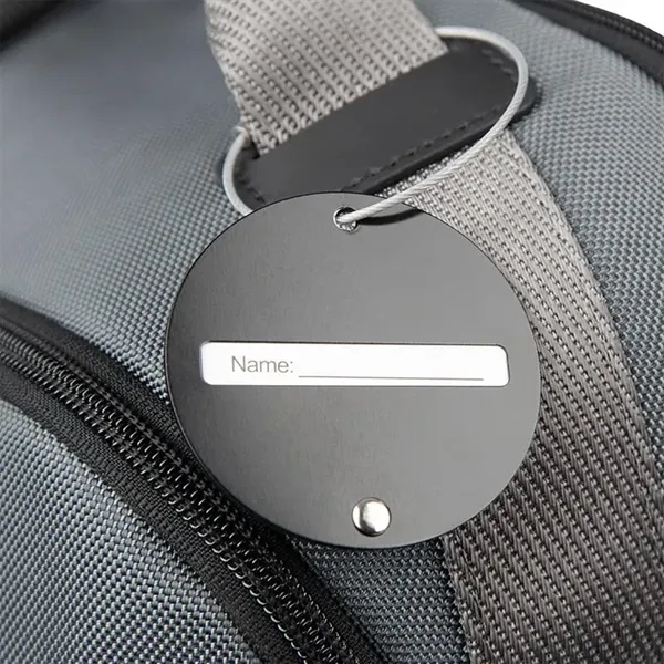 Round Aluminum Luggage Tag - Round Aluminum Luggage Tag - Image 2 of 2