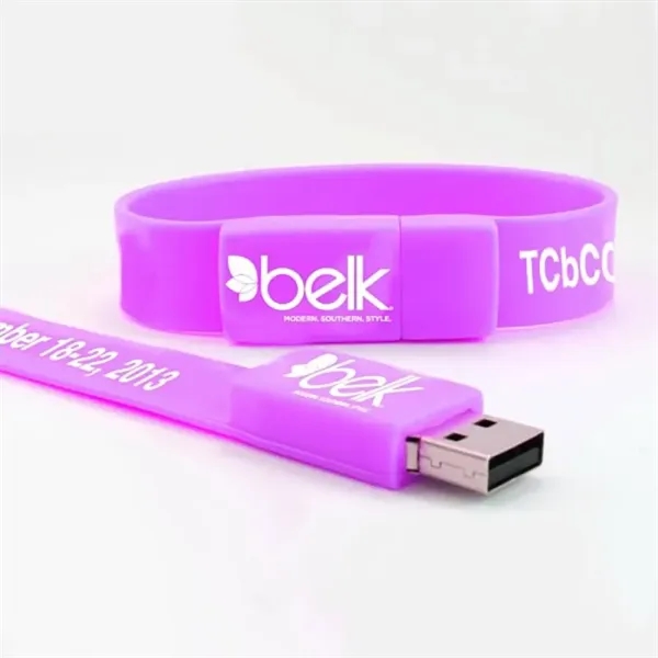 8GB Custom Silicone USB Flash Drive Wristband Bracelet - 8GB Custom Silicone USB Flash Drive Wristband Bracelet - Image 0 of 8