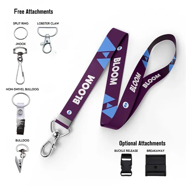 3/4" DYE SUBLIMATED LANYARD - 3/4" DYE SUBLIMATED LANYARD - Image 0 of 1
