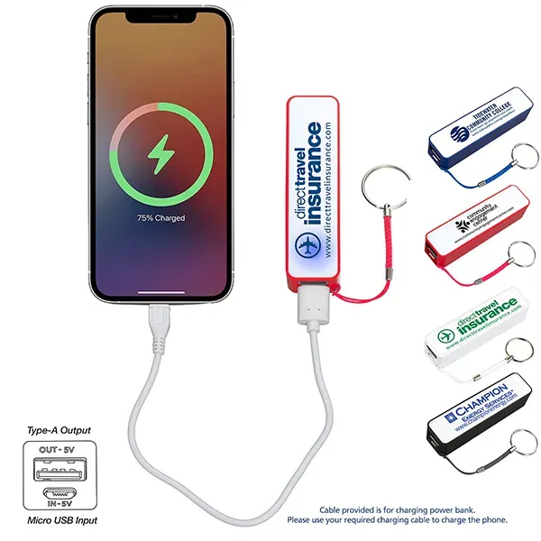 In Charge UL Listed 2200 mAh Portable Lithium Ion Power Bank