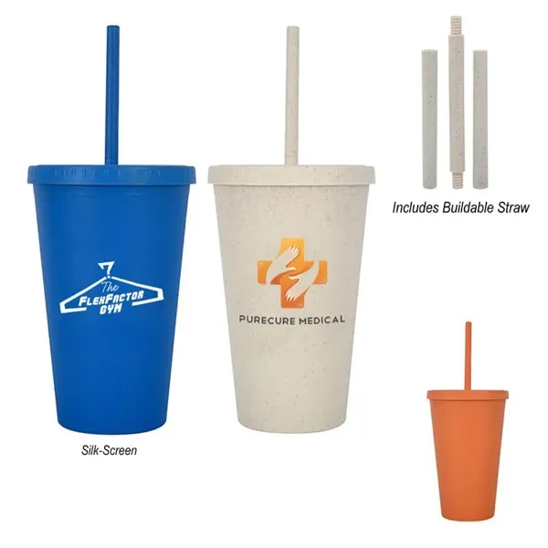 16 Oz. Newport Wheat Travel Tumbler - 16 Oz. Newport Wheat Travel Tumbler - Image 0 of 5