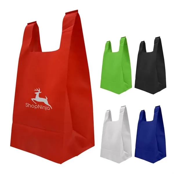 Reusable T-Shirt Style Non-Woven Tote Bag - Reusable T-Shirt Style Non-Woven Tote Bag - Image 0 of 6