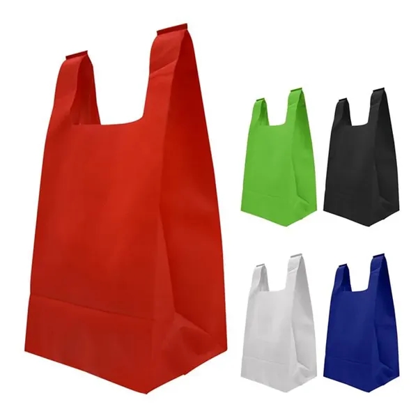 Reusable T-Shirt Style Non-Woven Tote Bag - Reusable T-Shirt Style Non-Woven Tote Bag - Image 6 of 6
