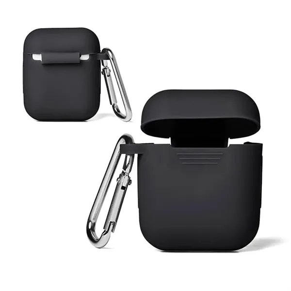 Silicone Earbud Case with Carabiner - Silicone Earbud Case with Carabiner - Image 1 of 5