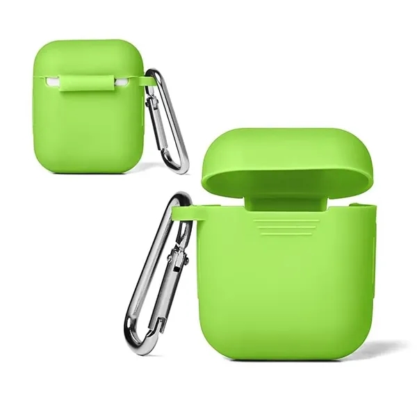 Silicone Earbud Case with Carabiner - Silicone Earbud Case with Carabiner - Image 2 of 5
