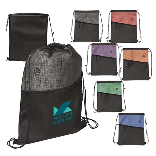 Two-Toned Drawstring Knapsack - Two-Toned Drawstring Knapsack - Image 0 of 6