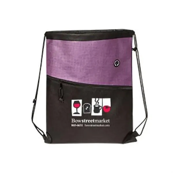 Two-Toned Drawstring Knapsack - Two-Toned Drawstring Knapsack - Image 4 of 6