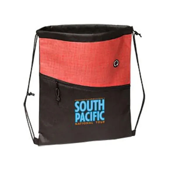 Two-Toned Drawstring Knapsack - Two-Toned Drawstring Knapsack - Image 5 of 6
