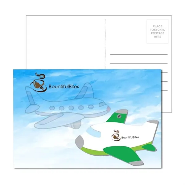 Post Card With Full-Color Green Plane Luggage Tag - Post Card With Full-Color Green Plane Luggage Tag - Image 0 of 1