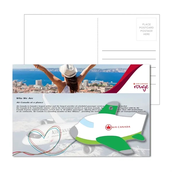 Post Card With Full-Color Green Plane Luggage Tag - Post Card With Full-Color Green Plane Luggage Tag - Image 1 of 1