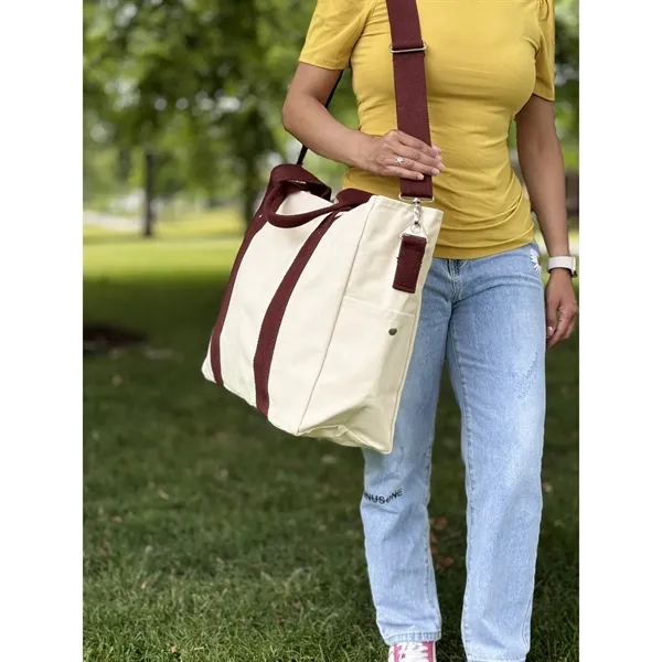 Heavy Duty 20 oz Canvas Travel Duffel Bag Weekender Maroon - Heavy Duty 20 oz Canvas Travel Duffel Bag Weekender Maroon - Image 7 of 7