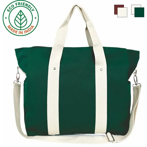 Heavy Duty 20 oz Canvas Travel Duffel Bag Weekender Green - Heavy Duty 20 oz Canvas Travel Duffel Bag Weekender Green - Image 1 of 8