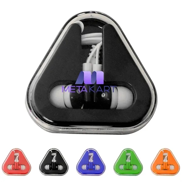 Ear Buds with Colored Triangle Case - Ear Buds with Colored Triangle Case - Image 0 of 6