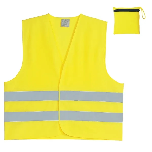 Reflective Safety Vest with Pouch - Reflective Safety Vest with Pouch - Image 1 of 4