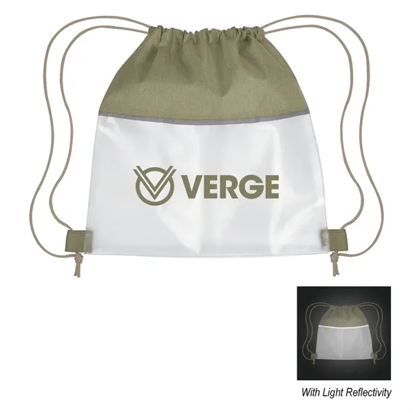 Reflective Heathered Frost Drawstring Bag - Reflective Heathered Frost Drawstring Bag - Image 1 of 5