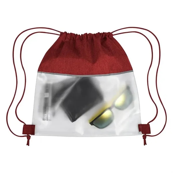 Reflective Heathered Frost Drawstring Bag - Reflective Heathered Frost Drawstring Bag - Image 2 of 5