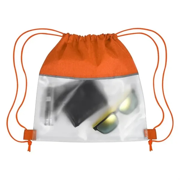 Reflective Heathered Frost Drawstring Bag - Reflective Heathered Frost Drawstring Bag - Image 5 of 5