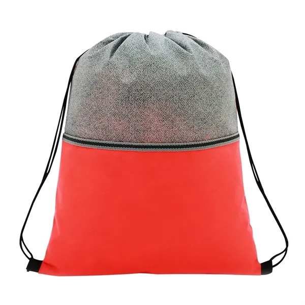 Color Basics Heathered Non-Woven Drawstring Bag - Color Basics Heathered Non-Woven Drawstring Bag - Image 1 of 2