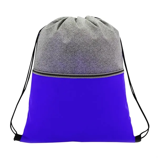 Color Basics Heathered Non-Woven Drawstring Bag - Color Basics Heathered Non-Woven Drawstring Bag - Image 2 of 2