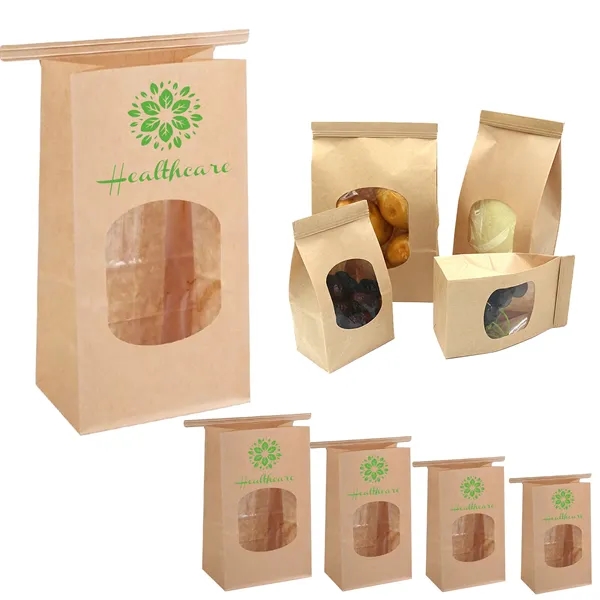 Clear Window Kraft Toast Bag Waterproof - Clear Window Kraft Toast Bag Waterproof - Image 0 of 7