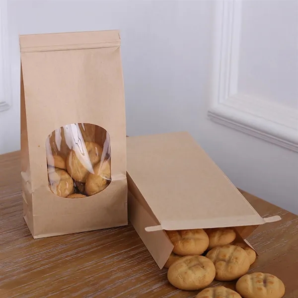 Clear Window Kraft Toast Bag Waterproof - Clear Window Kraft Toast Bag Waterproof - Image 1 of 7