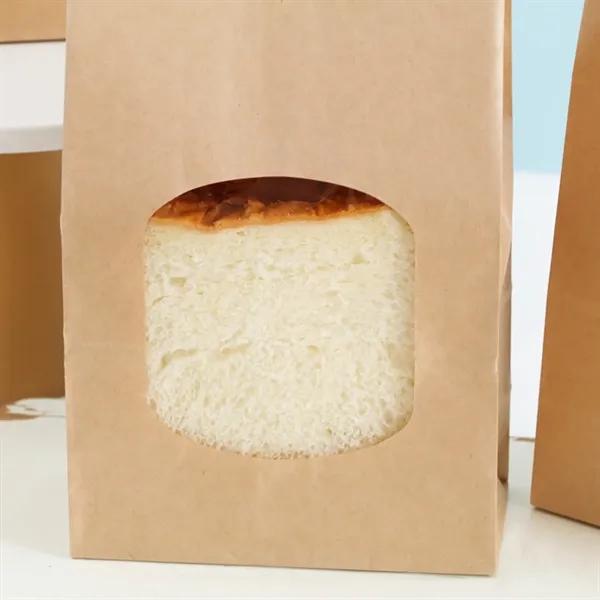 Clear Window Kraft Toast Bag Waterproof - Clear Window Kraft Toast Bag Waterproof - Image 4 of 7