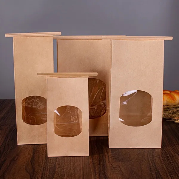 Clear Window Kraft Toast Bag Waterproof - Clear Window Kraft Toast Bag Waterproof - Image 6 of 7